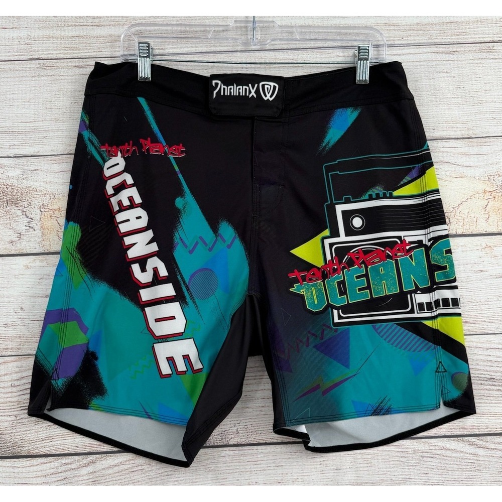 Phalanx Board Shorts Mens 34 Black Tenth Planet Oceanside No Gi MMA Grappling